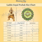 Blue Traditional Laddu Gopal Dress – 8 Inch Diameter | Golden Lace Krishna Idol Poshak for Janmashtami & Puja