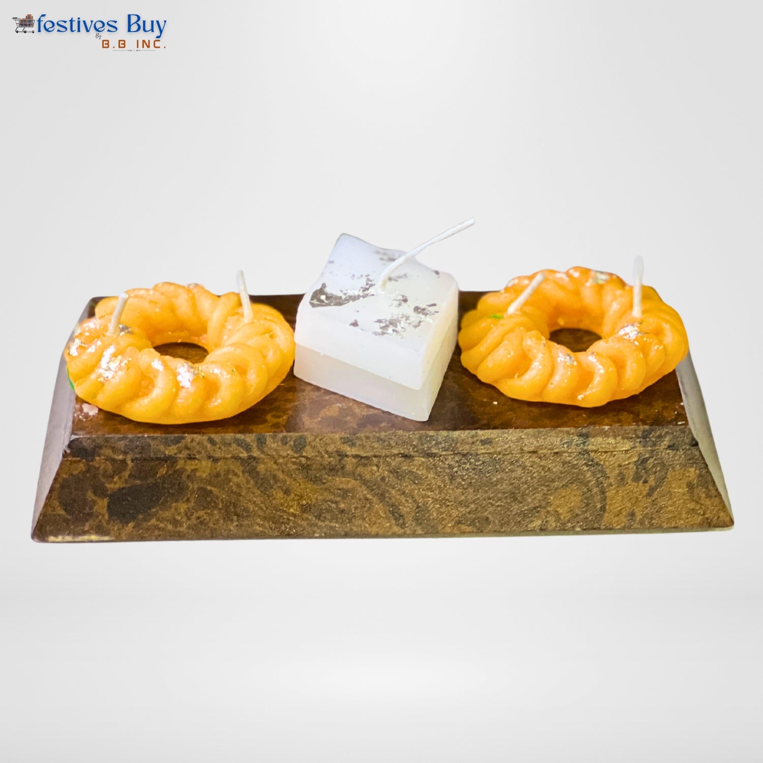 Designer Imarti & Kaju Katli Candles Set by Festives Buy