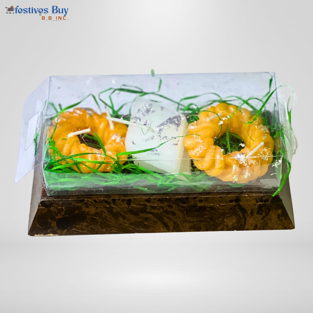 Designer Imarti & Kaju Katli Candles Set by Festives Buy