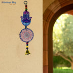 Divine Palm Evil Eye Wall Hanging – 11 Inch Hamsa Good Luck Decor by Festives Buy