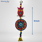 Divine Wisdom Owl Wall Hanging – Evil Eye Good Luck Decor by Festives Buy