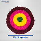 Ethereal Bloom Wool Rangoli – 10 Inch Washable Rexine by Festives Buy