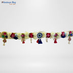 Evil Eye Floral Toran – 38 Inch Decorative Door Hanging with Tassels by Festives Buy