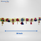 Evil Eye Floral Toran – 38 Inch Decorative Door Hanging with Tassels by Festives Buy