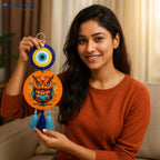Evil Eye Wall Hanging with Vibrant Owl Design – Protective & Artistic Home Décor (14 Inch) by Festives Buy