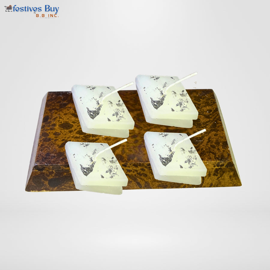 Festive Kaju Katli Designer Candles Set of 4 by Festives Buy