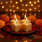 Festive Kaju Katli Designer Candles Set of 4 by Festives Buy