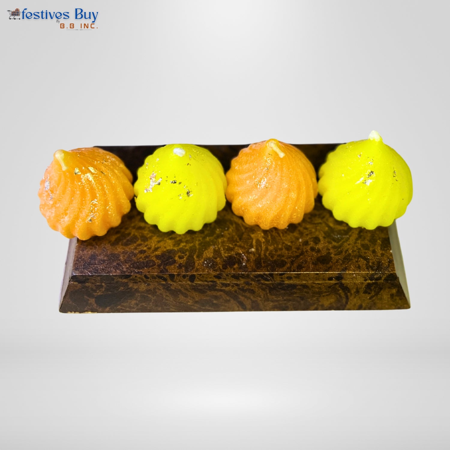 Festive Modak Designer Candles Set of 4 by Festives Buy