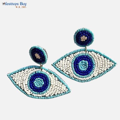 Festives Buy Evil Eye Beaded Earrings – Handmade Protective Statement Jewelry