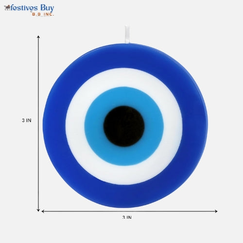 Festives Buy Evil Eye Protection Candles – Set of 2 Decorative Round Candles for Home & Gifting