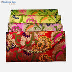 Festives Buy Premium Brocade Shagun Envelope Clutch – Set of 4 (Red, Pink, Green & Gold)
