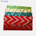 Festives Buy Zigzag Embroidered Shagun Envelope Clutch Set of 4 – Premium Festive & Wedding Gifting