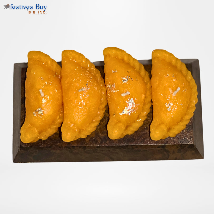 Gujiya Shaped Candle Set – Festive Designer Sweet-Themed Decorative Candles by Festives Buy