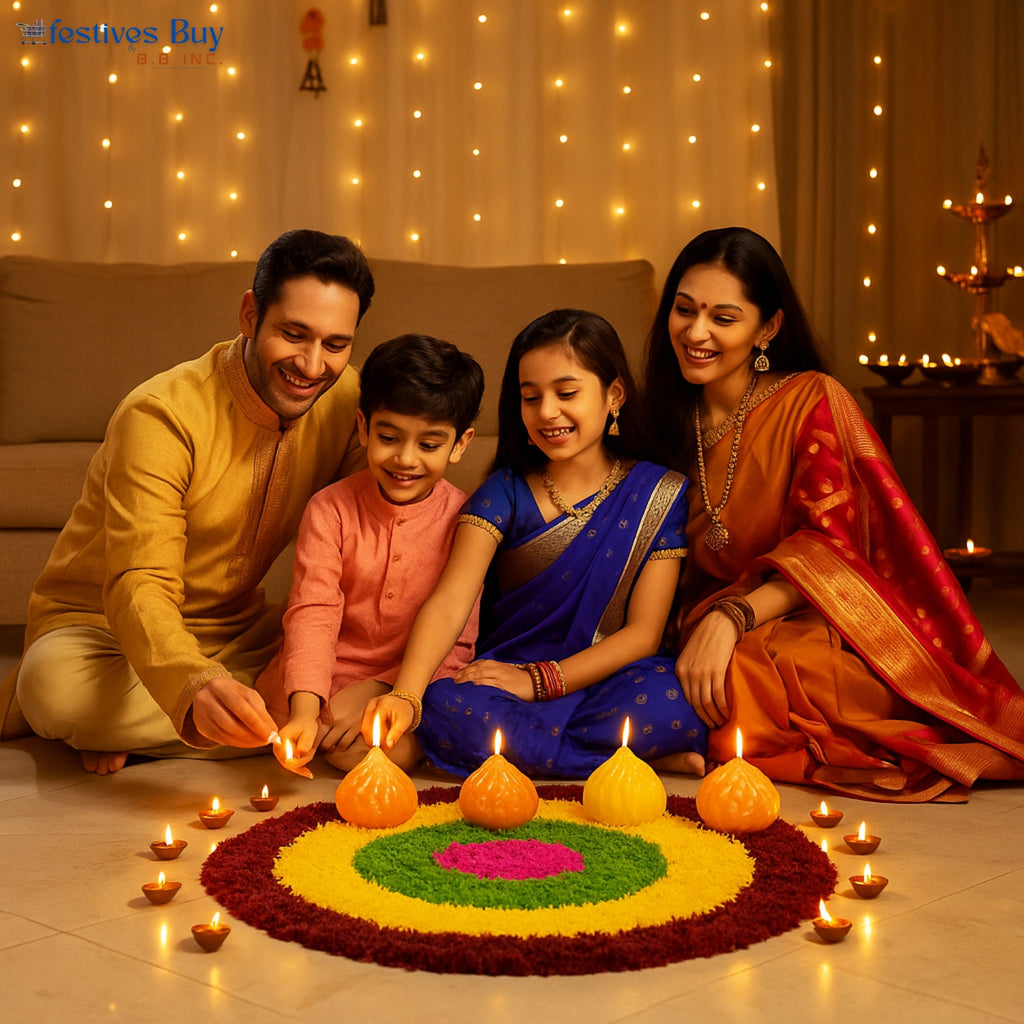 Handmade Fiber Wool Rangoli 10 Inch – Washable Rexine by Festives Buy