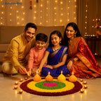 Handmade Fiber Wool Rangoli 10 Inch – Washable Rexine by Festives Buy