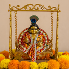 Multicolor Traditional Laddu Gopal Dress – 8 Inch Diameter | Silver Lace Krishna Idol Poshak for Janmashtami & Puja