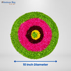 Radiant Harmony Wool Rangoli – 10 Inch Washable Rexine by Festives Buy