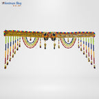 Rainbow Beaded Toran – 38 Inch Decorative Door Hanging with Bells by Festives Buy