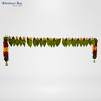 Sacred Mango Leaf Toran – 40 Inch Decorative Door Hanging with Bells by Festives Buy