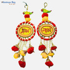 Shubh Labh Hanging Toran with Parrot Motif – Traditional Festive Door & Wall Décor (13 Inch) by Festives Buy