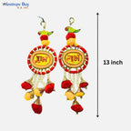 Shubh Labh Hanging Toran with Parrot Motif – Traditional Festive Door & Wall Décor (13 Inch) by Festives Buy