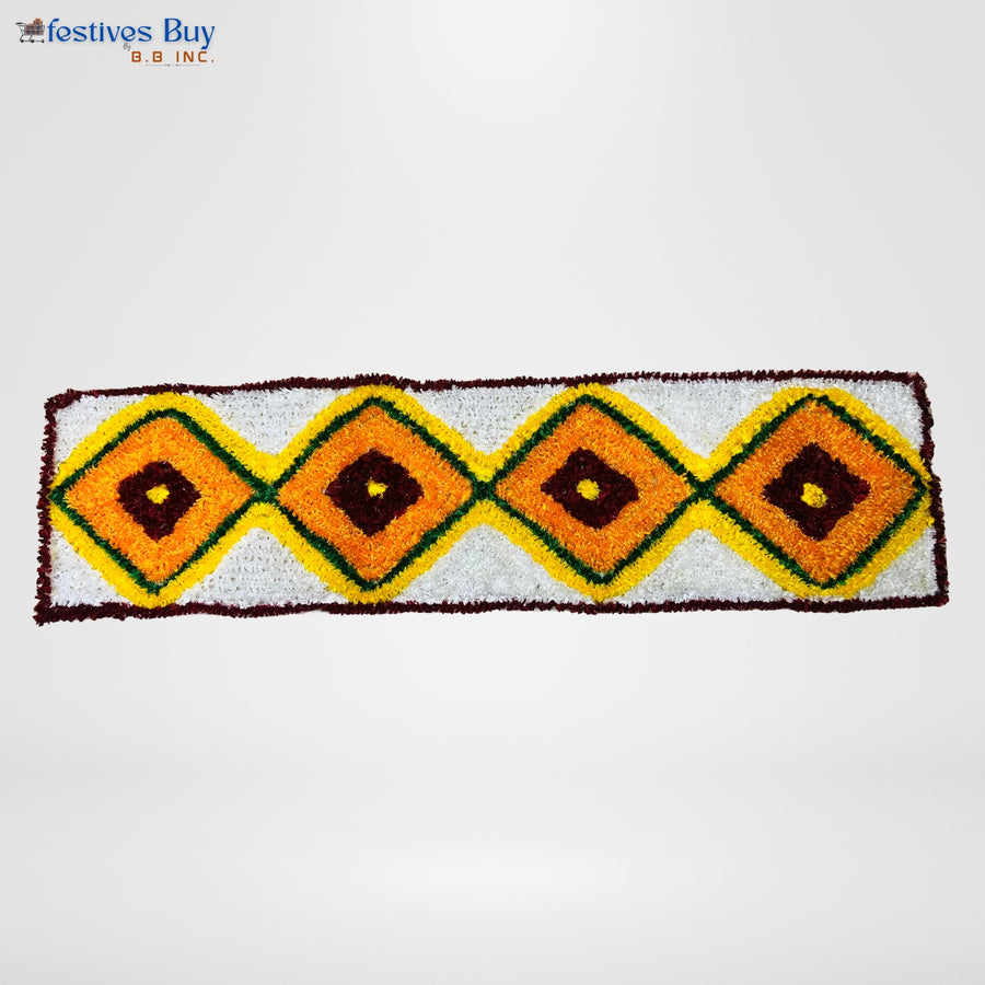 Sunlit Harmony Wool Rangoli – 36 Inch Washable Rexine by Festives Buy